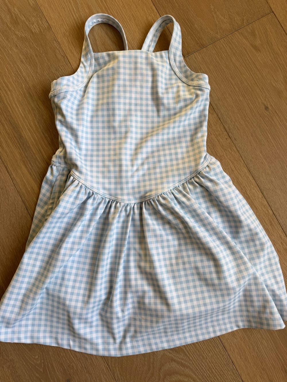 Abercrombie Kids Light Blue Gingham Girls' Athletic Dress -